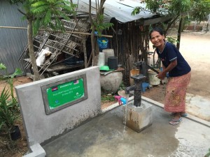 grandmother at well